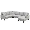 NicBex Sectional Sofa with Simple Arms and Cushions U Shaped Modular Sofa for Living Room, Bedroom, Apartment - 4 of 4