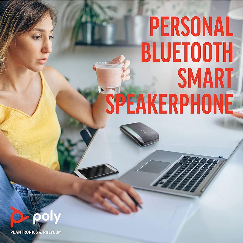 Poly Sync 20+ Bluetooth Speakerphone (Plantronics) - Personal Portable Speakerphone - USB-C Bluetooth Adapter - Works with Teams, Zoom & More, 2 of 3