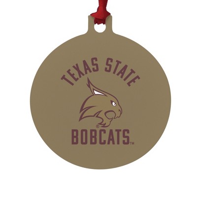Texas State Bobcats Aluminum Holiday Christmas Tree Ornament