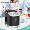 EUHOMY 26.5lbs Countertop Ice Maker Machine with Handle, 9 Cubes in 6 Mins, Auto-Cleaning Portable Ice Maker with Basket and Scoop,Black - 2 of 4