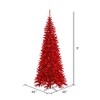 Vickerman Red Tinsel Fir Slim Artificial Christmas Tree - 2 of 2