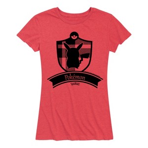 Women's - Pokémon - Pokémon Plaid Badge Short Sleeve Graphic T-Shirt - 1 of 4