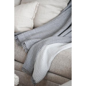 Crinkled Turkish Cotton Oversized Cuddle Blanket - 1 of 4