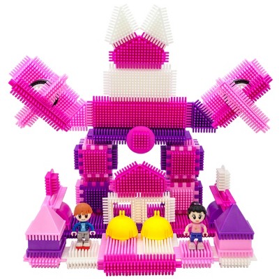 PICASSO-TILES 106 PC Pink Hedgehog Building Blocks Set STEM Toys for Kids 3+