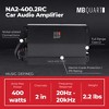 MB Quart NA2-400.2RC 400W Nautic Powersports Amplifier, Marine Grade, Heavy Duty - 4 of 4
