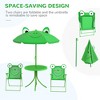ALEXOUN Kids Table and Chair Set,Outdoor Folding Garden Picnic Table with Removable & Height Adjustable Sun Umbrella,Aged 3+ Years Old - 2 of 4