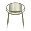 Gulches Set of 2 Stackable Patio Dining Chairs - 300 lbs Capacity, Ergonomic Curved Back, Breathable Cutout Design, Metal Legs & PP Plastic, Green - 4 of 4