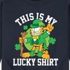 Men's - Garfield - This is My Lucky Shirt St. Patrick's Day Graphic Fleece Sweatshirt - 2 of 4