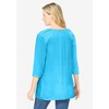 Woman Within Plus Size Embroidered Crinkle Tunic - 3 of 4