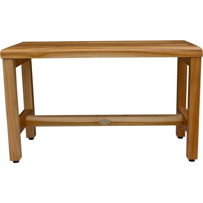 EcoDecors EarthyTeak 30" Solid Teak Wood Shower Bench