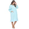 Casual Nights Women's Button Front Jacquard Terry Fleece Lounger Robe with Pockets - 4 of 4