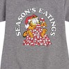 Girls' - Garfield - Seasons Eatings Graphic Short Sleeve Fleece Dress - 2 of 4