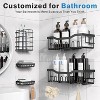 Attop Adhesive drill-free shower rack, 5-pack rust-proof stainless steel bathroom storage rack, large capacity, suitable for bathroom storage - 3 of 4