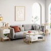Beside Table with Storage Drawer and 3-Tier Storage，Small End Table with Steel Frame - 4 of 4