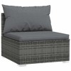 Garden Lounge Set Grey PE rattan, powder-coated steel, plastic vidaXL - 3 of 4