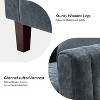 Set of 2 Deionides Tufted Wooden Upholstered Comfy Club Chair For Bedroom And Living Room With Wood Legs  | ARTFUL LIVING DESIGN - 3 of 4