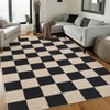 Modern Checkered Area Rugs Washable Easy Jute Bedroom Carpet - 4 of 4