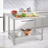 Stainless Steel Table,2-Tier Metal Prep Table, Commercial worktables & workstations for Versatile use in Home Kitchen - 2 of 4