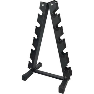 Dumbbell Rack Stand Only, Heavy Duty A-Frame Steel Dumbbell Holder , Space-Saving Vertical Weight Storage Organizer (Weights Not Included) - 1 of 4
