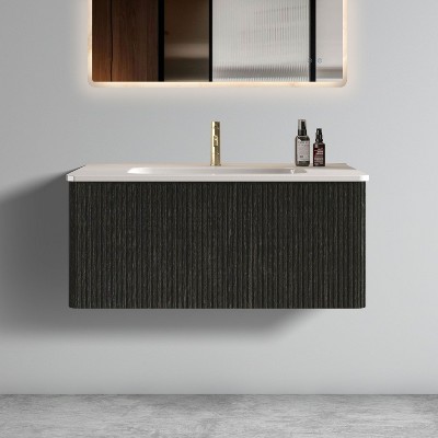 NicBex Floating Bathroom Vanity with Sink,Bathroom Sink Vanity with Drawer,24/30/36 inch Bathroom Sink Cabinet for Bathroom,Walnut/Oak/Black