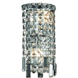 Elegant Lighting Maxime 2 light Chrome Wall Sconce Clear Royal Cut Crystal - 1 of 1