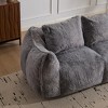 Kumasinova Large Bean Bag Chairs for Adults,Fluffy Loveseat Bean Bag Couch with 2 Pillows,Faux Fur Bean Bag Chair for Living Room,Bedroom - 3 of 4