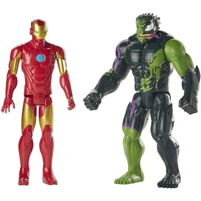 Marvel Titan Hero 12-inch Spider-Man Maximum Venom Series 2-Pack Iron Man vs Venomized Hulk