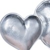 HomeRoots Two Section Textured Silver Heart Shaped Tray - 4 of 4