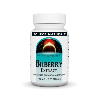 Bilberry Extract 100mg by Source Naturals, Inc.  -  120 Tablet