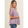 PinkBlush Lavender V-Neck Pin-Tuck Detail Maternity Top - 3 of 4