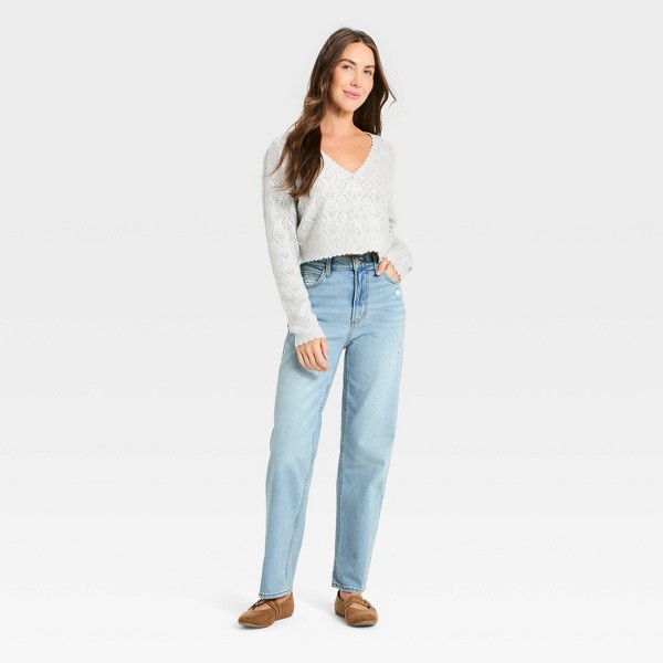 Jeans vintage de mujer de tiro altísimo y pierna recta - Universal Thread™ 3