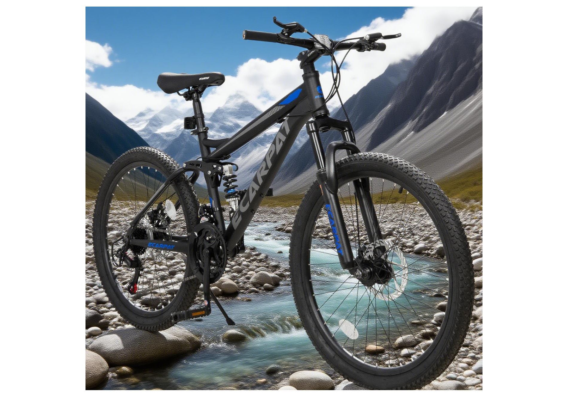 KTMBDW 26 Inch Mountain Bike, Mountain Bicycles with Front and Rear Dual Shock Absorbers, Durable Frame, Adults Bike for Men and Women - Black