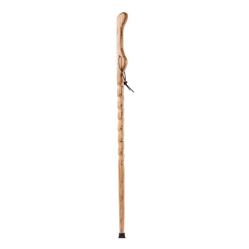 Brazos Twisted HitchHiker Tan Oak Wood Walking Stick 58 Inch Height, 2 of 8