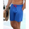 Men's Swim Trunks Quick Dry Swim Shorts with 4 Pockets for Men Blue 2XL - 4 of 4