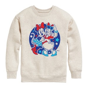 Boys' - Disney - Minnie Daisy Americana Graphic Long Sleeve Fleece Sweatshirt - 1 of 4