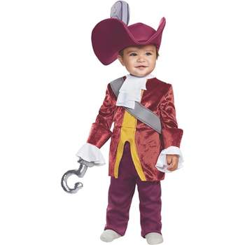 Toddler Boys' Captain Hook Classic Infant Costume - Size 12-18 Months - Red