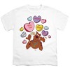 Boys' Short Sleeve Scooby-Doo Valentine's Day Heart Candy Youth Unisex T-Shirt - 2 of 4