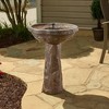 Smart Solar Fibre Reinforced Concrete Bedrock Intelli Birdbath with Remote - 2 of 4