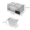 Winado 20 qt. Stainless Steel Buffet Server with 4 Crocks - 3 of 4