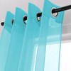 RT Designers Collection Cara One Sheer Grommet Light Filtering Curtain Panel 54" x 90" Aqua - 3 of 3