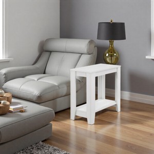 FURNIinspire End Tables Multifunctional Side Table Living Room Sofa Beside Table for Bedroom Office, Transitional, White, 23.75"*11.75"*22" - 1 of 4