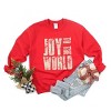 Joy To The World Block Distressed - Women's Graphic Sweatshirt - 2 of 4