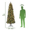 7Ft Artificial Christmas Tree, Pre Decorated Christmas Tree with Pine Cones & Red Berries, Metal Stand for Home, Xmas Trees for Home, Office - 3 of 4