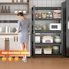 Syemin Utility Storage Shelves 5-Layer Metal Storage Rack, Adjustable Heavy Duty Shelves, Industrial Shelving Unit, Black, 35.4"*15.7"*71.2" - 2 of 4