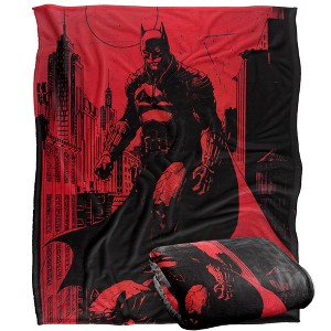 The Batman (2022) Jim Lee Art Silky Touch Blanket White 50X60 - 1 of 4