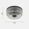Maxax Black 3-Light Crystal Flush Mount Ceiling Light, Dimmable Modern Chandelier for Bedroom,Living Room - 3 of 4