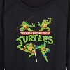 Women's - Teenage Mutant Ninja Turtles - Donnie, Mikey, Raph, and Leo Logo Lightweight French Terry Wide Neck Long Sleeve Shirt - 2 of 4