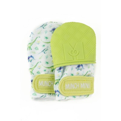 Malarkey Kids Munch Mitt Mini's Anti Scratch & Teething Mittens - 2pk - Dinos