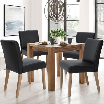 Set Of 4 North Black Faux Leather Upholstered Parson Chair The Pop   GUEST 3f1c03cb 423c 4527 Be13 7765b019c120