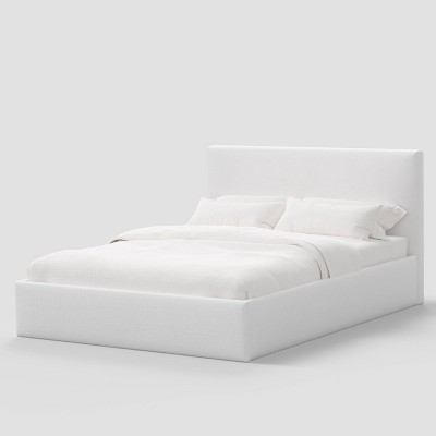 Queen Square Low Platform Bed in Velvet White - Threshold™